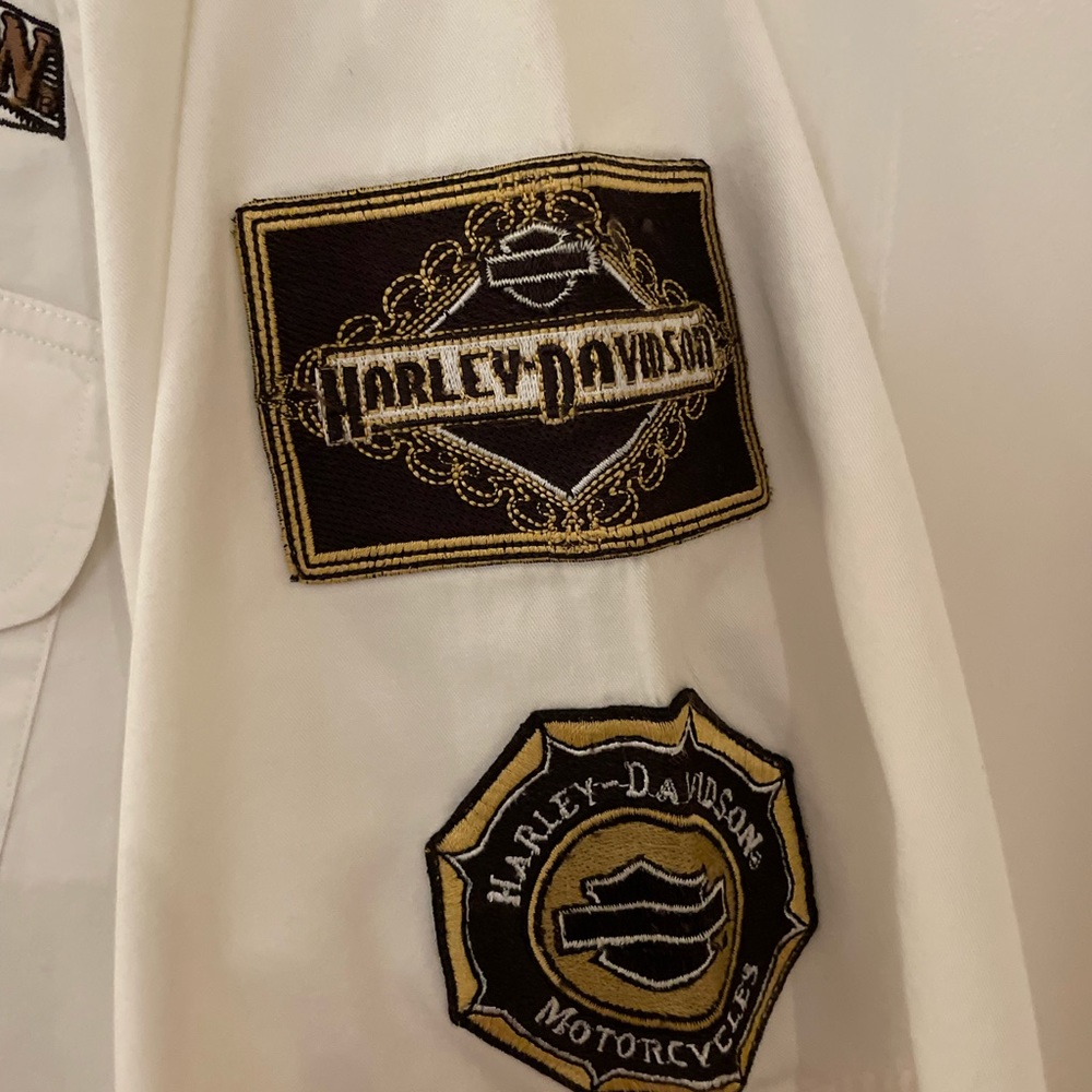 Harley Davidson white button down - Picture 4 of 11